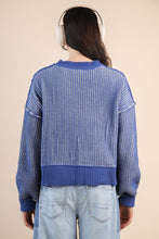 Load image into Gallery viewer, Two Tone Stripe Sweater - Royal Blue