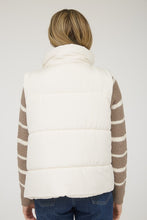 Load image into Gallery viewer, High Neck Zip Up Puffer Vest - Ivory
