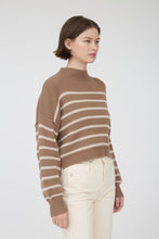 Load image into Gallery viewer, Mock Neck Drop SHoulder Knit - Cocoa
