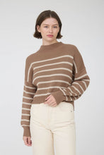 Load image into Gallery viewer, Mock Neck Drop SHoulder Knit - Cocoa
