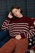 Load image into Gallery viewer, Mock Neck Drop Shoulder Knit - Burgundy
