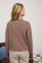 Load image into Gallery viewer, Mock Neck Pocket Detail Long Sleeve - Mocha
