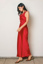 Load image into Gallery viewer, Cord Strap Back Holiday Maxi Dress - Dried Rose
