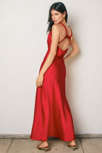 Load image into Gallery viewer, Cord Strap Back Holiday Maxi Dress - Dried Rose
