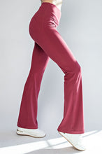 Load image into Gallery viewer, *High-Waist Flare Legging - Wine Red
