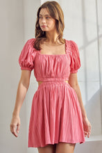 Load image into Gallery viewer, *Crinkle Texture Side Cut Dress - Doll Pink
