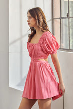 Load image into Gallery viewer, *Crinkle Texture Side Cut Dress - Doll Pink
