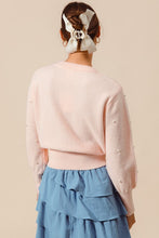 Load image into Gallery viewer, Pearl Embellished Sweater - Blush
