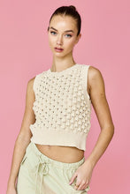 Load image into Gallery viewer, Textured Knit Sleeveless Top - Beige
