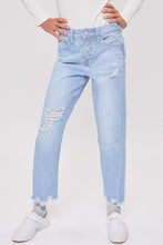 Load image into Gallery viewer, High Rise Frey Hem Denim - Youth