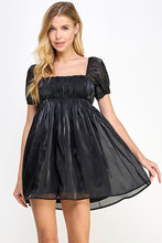 Load image into Gallery viewer, Empire Waist Mini Dress - Black
