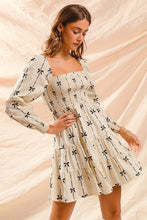 Load image into Gallery viewer, Bow Ribbon Print Dress - Ivory
