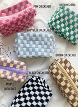 Load image into Gallery viewer, Checkered Make Up Bags
