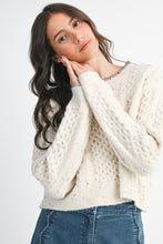 Load image into Gallery viewer, Speckled Cable Knit Sweater
