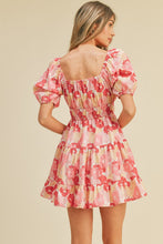 Load image into Gallery viewer, Tiered Mini Dress Elastic Waist - Floral Print
