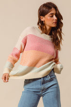 Load image into Gallery viewer, Loose Fit Multi Colored Gradient Knit Sweater

