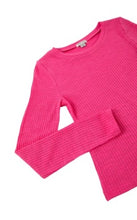 Load image into Gallery viewer, Rib Knit Long Sleeve Pink - Youth
