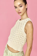 Load image into Gallery viewer, Textured Knit Sleeveless Top - Beige
