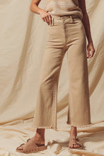 Load image into Gallery viewer, +Frayed Hem Wide Leg Stretch Pants - Stone
