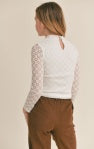 Load image into Gallery viewer, Mock Neck Lace Top White - Youth
