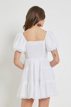 Load image into Gallery viewer, Floral Embroidery Lace Detail Dress - White
