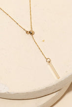 Load image into Gallery viewer, Mini Metal Bar Charm Necklace - Gold
