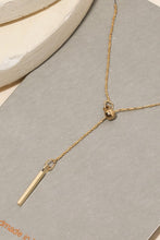 Load image into Gallery viewer, Mini Metal Bar Charm Necklace - Gold
