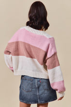 Load image into Gallery viewer, Colorblock Checkered Cardigan - Mauve Multi
