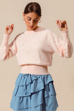 Load image into Gallery viewer, Pearl Embellished Sweater - Blush
