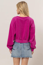 Load image into Gallery viewer, Relaxed Rib Knit V-Neck Sweater - Raspberry Pink
