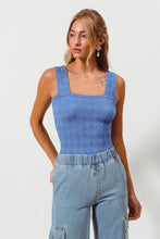 Load image into Gallery viewer, +Jacquard Seamless Tank - Blue
