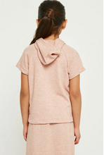 Load image into Gallery viewer, Hooded French Terry Knit Pink - Youth
