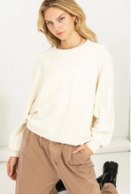 Load image into Gallery viewer, Vibe Check Long Sleeve Sweater - Cream
