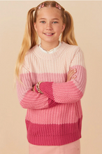 Load image into Gallery viewer, Colorblock Knit Mock Neck Sweater Pink - Youth
