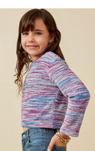 Load image into Gallery viewer, Marled Velvet Long Sleeve Purple - Youth