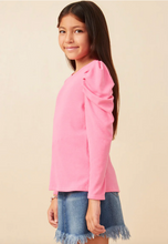 Load image into Gallery viewer, Pleated Shoulder Knit Pink - Youth