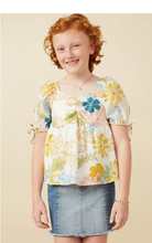 Load image into Gallery viewer, Botanical Print Shirred Top - Youth
