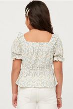 Load image into Gallery viewer, Embroidered Eyelet Peplum Floral - Youth