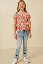 Load image into Gallery viewer, Smocked Puff Sleeve Peplum - Youth