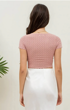 Load image into Gallery viewer, Eyelet Scallop Top - Light Pink
