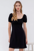 Load image into Gallery viewer, Clip Dot Tie Back Mini Dress - Black
