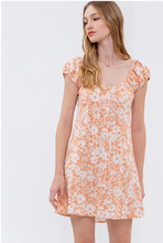Load image into Gallery viewer, Button Down Ruched Sleeve Mini Dress - Apricot
