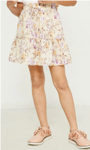 Load image into Gallery viewer, Ruffle Waist Drawstring Floral Skirt - Youth
