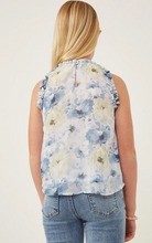 Load image into Gallery viewer, +Ruffle Trim Floral Chiffon Tank - Youth
