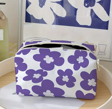 Load image into Gallery viewer, Abstract Flower Water Resistant Makeup Bag - Multicolor
