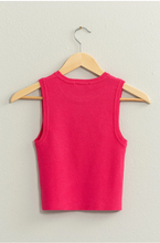 Load image into Gallery viewer, +Ribbed Knit Cropped Tank - Pink
