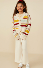 Load image into Gallery viewer, +Multi Stripe Knit Cardigan - Youth
