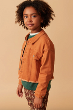 Load image into Gallery viewer, +Brushed Stretch Twill Cropped Jacket Rust - Youth
