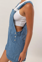 Load image into Gallery viewer, +Corduroy Overall Shorts - Gray Blue
