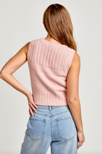 Load image into Gallery viewer, +Exaggerated Rib Sleeveless Sweater - Blush
